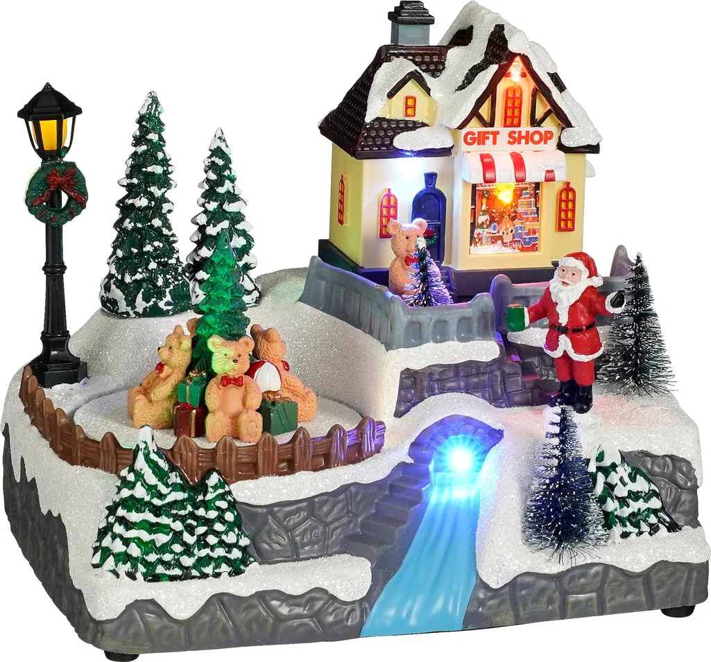 Luville Specials kersthuisje gift shop (cadeau winkel) 19 x 15 x 16,5 cm