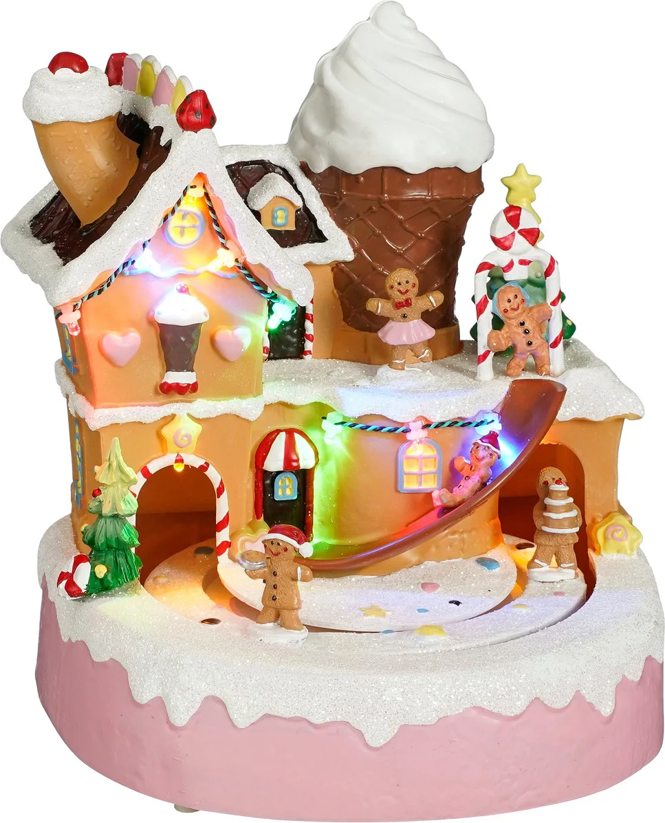 Luville Specials kersthuisje dessert factory (toetjesfabriek) 18,5 x 17,5 x 20,5 cm