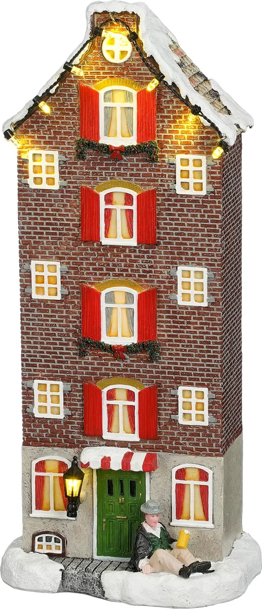 Luville Molendam kersthuisje canal house (grachtenpand) 12,5 x 8,5 x 28,5 cm