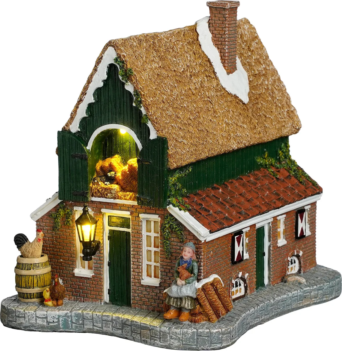 Luville Molendam kersthuisje old dutch farmhouse (boerderij) 18 x 13,5 x 16,5 cm