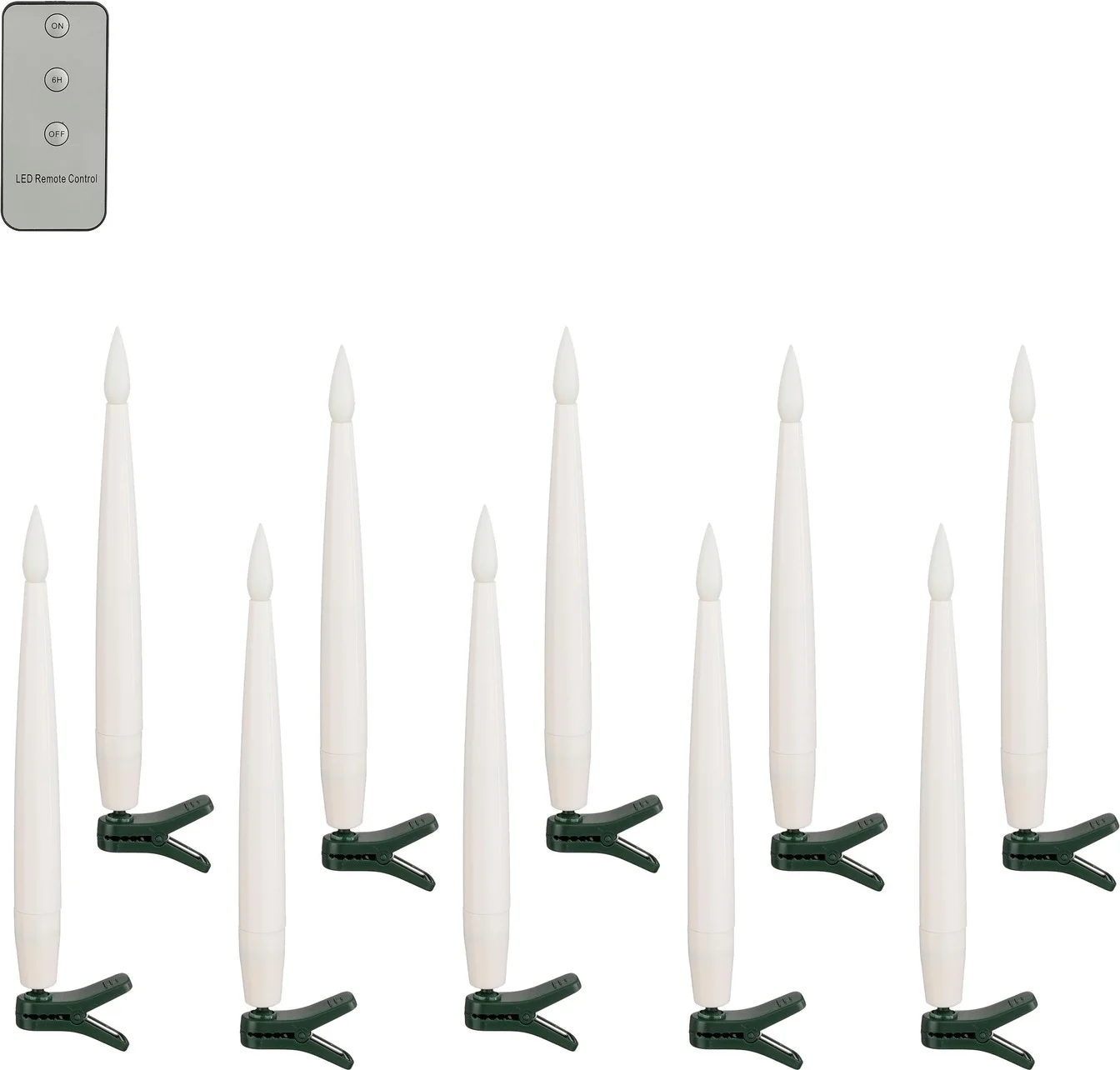 Luca Lighting LED dinerkaars op clip wit D 1,5 H 15,5 cm 10 stuks