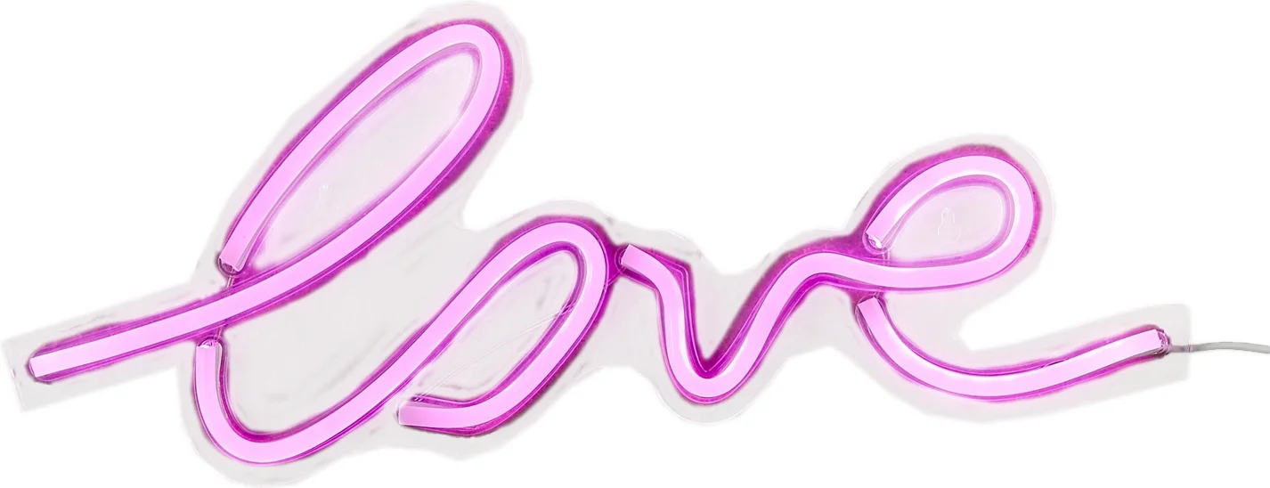 Luca Lighting wandlamp Love roze 45 x 1,5 x 17,5 cm