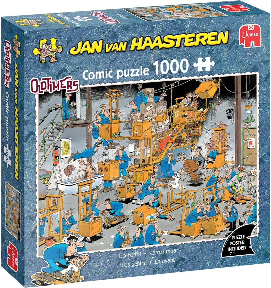 Jumbo puzzel Jan van Haasteren karren maar 68 x 49 cm 1000 stukjes